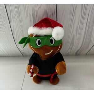 Gemmy Animated Singing Kung Fu Gingerbread Man Christmas Ninja Cookie 9" Tall